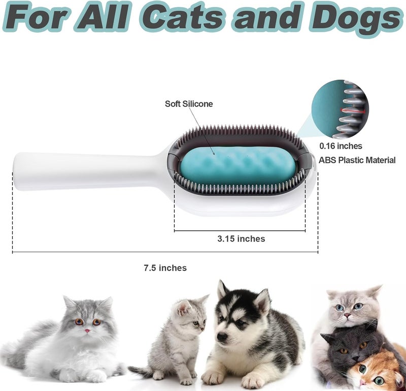 DUMPILL Water Brush for Cats Dogs, 4 in 1 Pet Grooming Bath Brush, 2 in 1 Cleaning Brush Cat, Wet Cat Comb, Pet Hair Removal Comb with Water Tank, Sticky Brush 2.0 (Towels Not Included) - Image 5